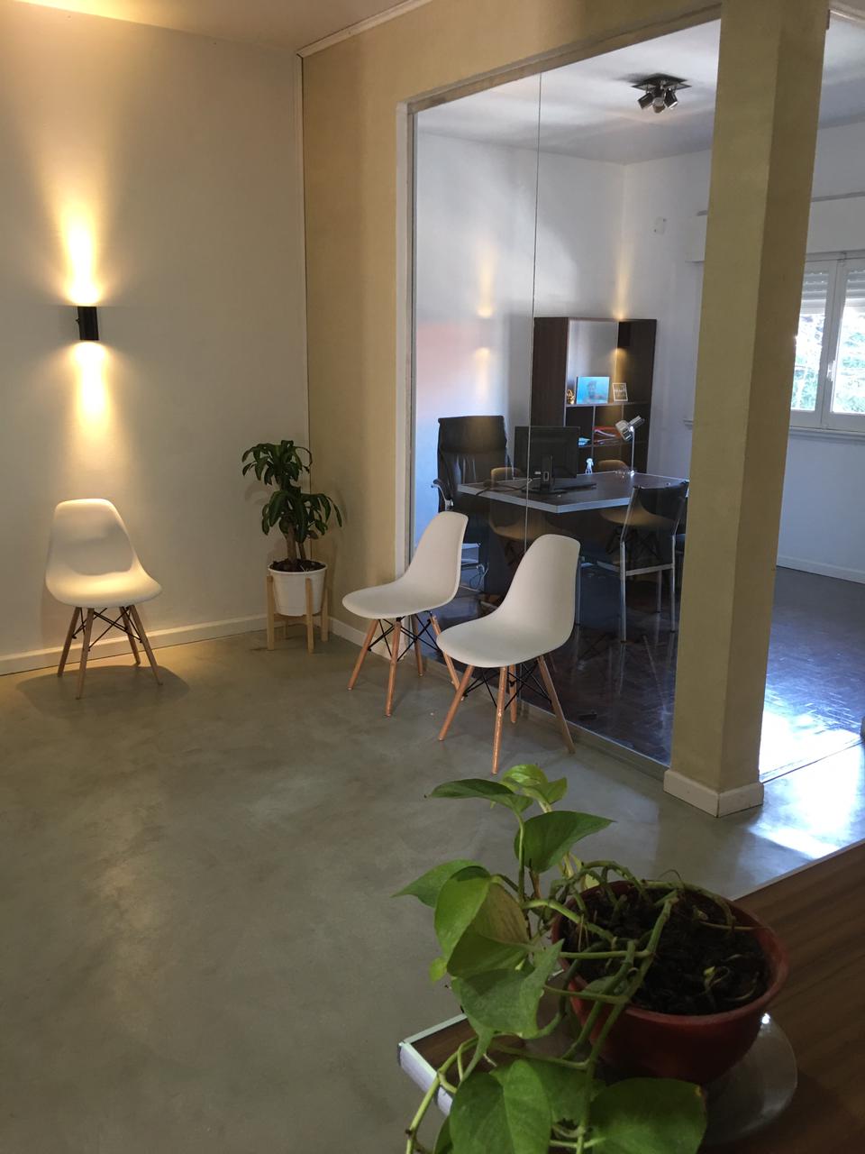 Interior view of a prestigious, elegant law and accounting firm executive office reception and waiting area in Buenos Aires.